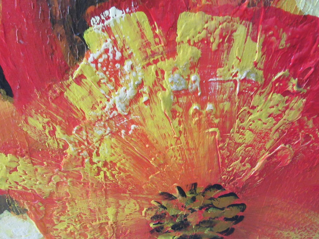 Mid Century Poppy Original Art By Moran